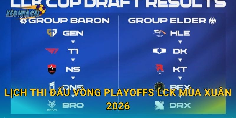 Lịch thi đấu vòng Playoffs LCK Mùa Xuân 2026 chính thức – Kèo nhà cái cập nhật đầy đủ bracket quyết đấu 10 Lịch thi đấu vòng Playoffs LCK Mùa Xuân 2026 chính thức – Kèo nhà cái cập nhật đầy đủ bracket quyết đấu